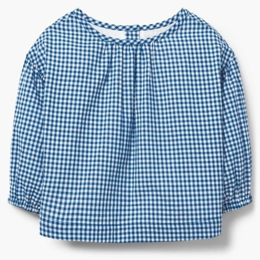 Gymboree Blue‎ Gingham Top Blouse 2T NWT